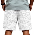 thumbnail image 2 of Satingcolo Mens Mesh Camo Graphic Shorts Vintage Designer Workout Shorts Casual Cool Streetwear Waist Pants White XL, 2 of 4