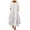 White, variant on Women Plus Size Dresses Plus Size Round-Neck Solid Long Dress Helf Sleeve Buttons Dress
