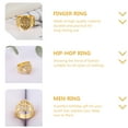 thumbnail image 4 of Miangastore Knuckle Rings For Men Golden Alloy Rhinestone 2Pcs 1.1x1x0.8In, 4 of 8