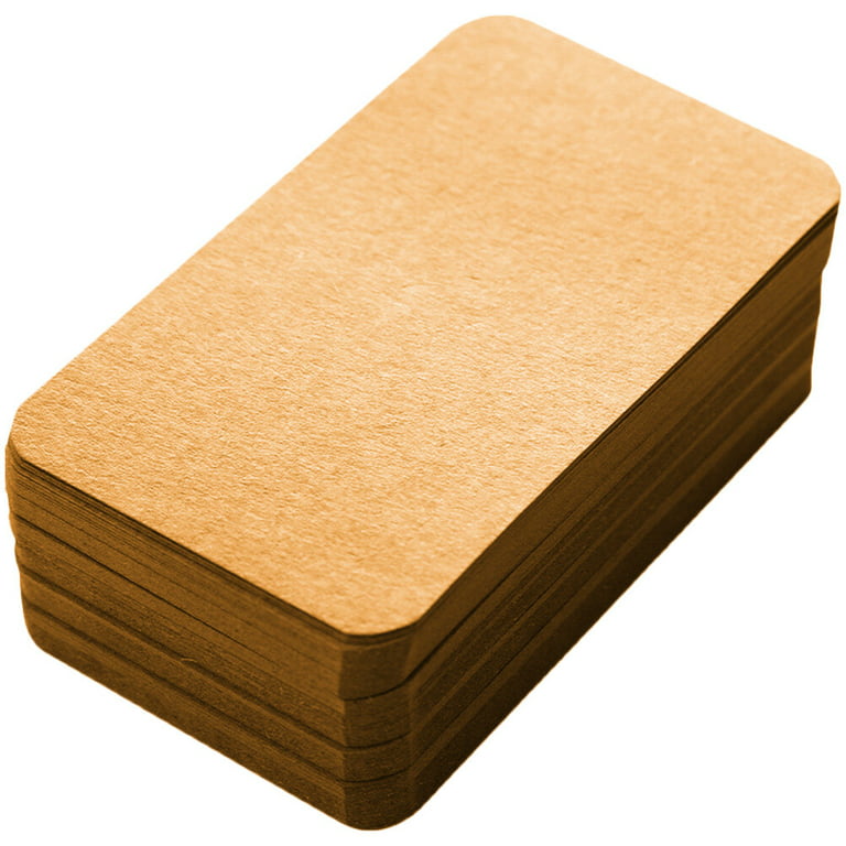 300pcs Blank Kraft Paper Cards Studying Flash Cards Small Note Cards Index Cards, Size: 9x5cm