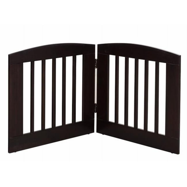 Ruffluv 252402 2 Panel Medium Expansion Pet Gate, Cappuccino - 24 x 48 x 0.75 in.