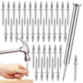 thumbnail image 1 of Pack of 100 Double Head Nails Double Head Baseboard Nails Seamless Baseboard Line with Nail Specific Socket Tool Special Hidden Nails for Furniture Maintenance, 1 of 5