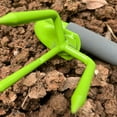 thumbnail image 6 of Triangular Design Soil Tiller, Wenini Heavy Duty Garden Loosening Fork Spike-Tooth Conical Structure, Ergonomic Hand Tiller for Weeding Aeration Planting with Sponge Cover, Green, 6 of 7