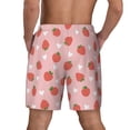 thumbnail image 3 of Qekee Strawberry print Mens Swim Quick Dry Stretch Swim Shorts Lining Bathing Suits Swimwear Beach Shorts with Pockets, 3 of 9