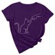thumbnail image 2 of Tops Para Mujer Elegantes Blusas Casuales Camisas de Moda Sueltas Cuello Redondo Animal Lindo Estampado Camiseta de Manga Corta Odeerbi ODB167149, 2 of 6