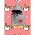 thumbnail image 3 of Welsh Corgi W Heart Balloon. Hoodie Women -Image by Shutterstock, Female 5X-Large, 3 of 4