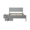 thumbnail image 4 of Max & Lily Full Size Bed Frame with Storage Drawers, Solid Wood Platform Bed for Kids, Grey, 4 of 8
