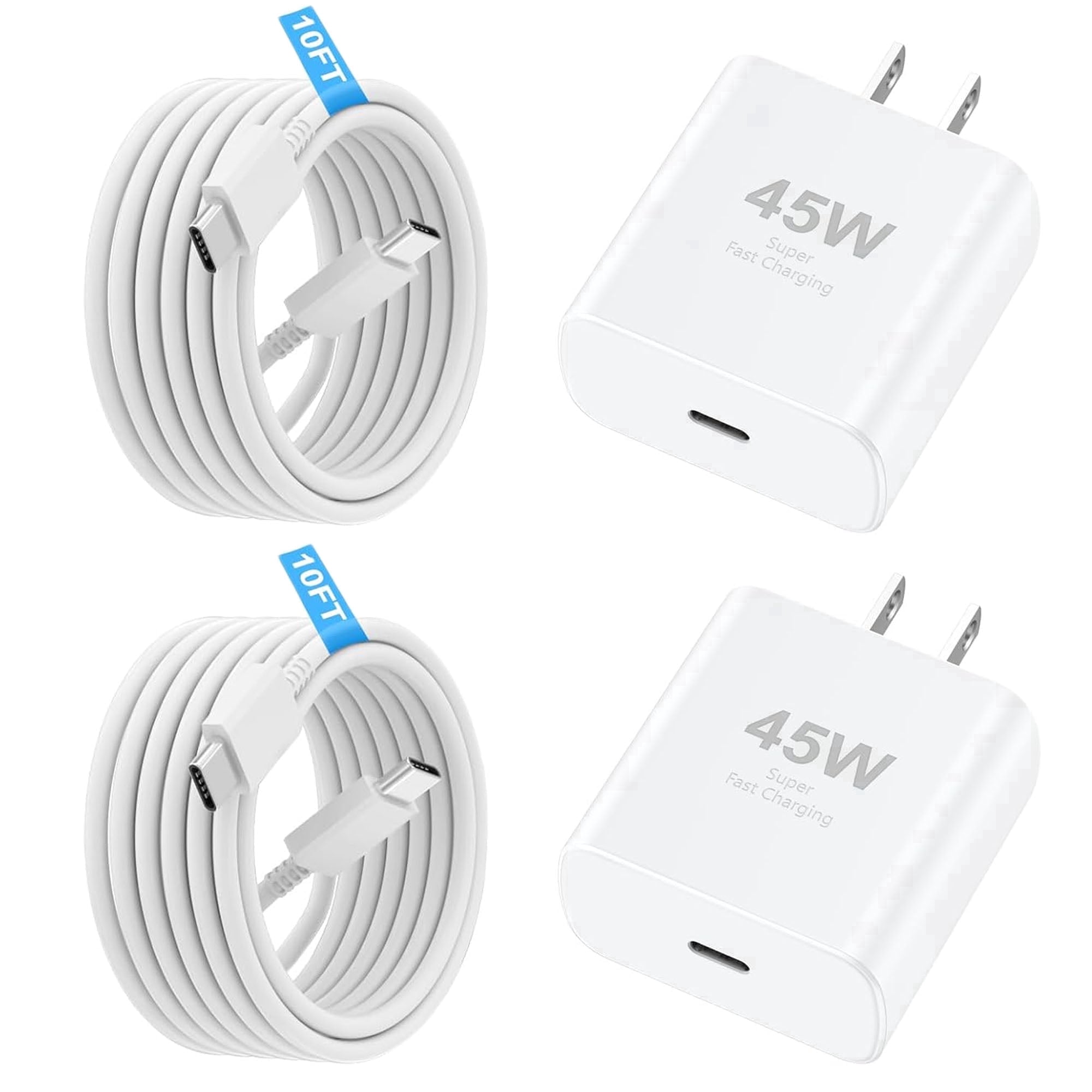 i Phone 17 16 Pro Max Charger Fast Charging, 45W USB C i Phone 16 Super Fast Charger Block with 10ft Long Type C Charging Cord Compatible with iPhone 17/16/15 Pro Max/Plus/S25
