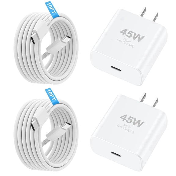 i Phone 17 16 Pro Max Charger Fast Charging, 45W USB C i Phone 16 Super Fast Charger Block with 10ft Long Type C Charging Cord Compatible with iPhone 17/16/15 Pro Max/Plus/S25