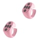 thumbnail image 3 of Monstrate Controlador de selfie de teléfono compatible con Bluetooth V5.3 Control remoto inalámbrico Anillo de teléfono móvil de viaje Botón Rosado 2piezas, 3 of 6