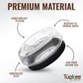 thumbnail image 4 of Tupkee Glass Sip Lid Black - Replacement for Tupkee Double Wall Glass Tumbler, 14oz & 8oz Hand Blown Glass Travel Mug, 4 of 7