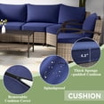 thumbnail image 4 of EAGLE PEAK Coastal Vista 9PCS Patio Furniture Set All-Weather Wicker Outdoor Sectional Sofa with Chairs and Coffe Table and Side Table, Patio Conversation Set for Backyard, Blue Cushion, 4 of 8