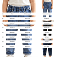 thumbnail image 4 of TIREOW Toddler Baby Boys Washed Denim Pants Little Boys Straight Leg Denim Trousers Trendy Versatile Elastic Waist Jeans Streetwear, 4 of 8
