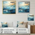 thumbnail image 4 of Designart "Serene White Blue Storm" Storms Floater Framed Canvas Wall Art, 4 of 5
