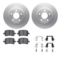 Dynamic Friction Company Front Geospec Brake Rotors with 5000 Euro Ceramic Brake Pads includes Hardware 4612-47004