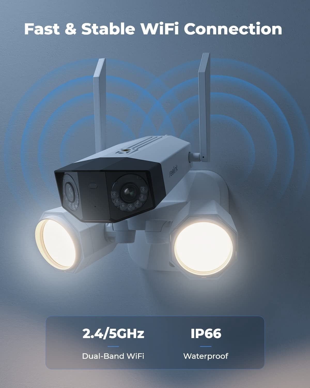 Reolink Duo Floodlight WiFi Dual-Lens 4K Wireless Camera 180° Outdoor Two-Way Audio Security Camera