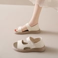 thumbnail image 1 of Sandalias de verano de talla grande con suela gruesa y suela plana con velcro, informales, de suela suave, para estudiantes y mujeres, 1 of 5