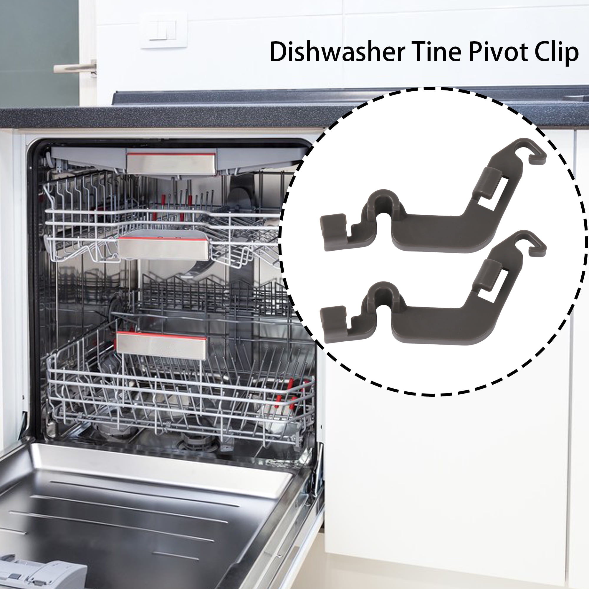Dishwasher Tine Pivot Clip Replacement for WPW10082853 W10082853