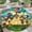 Hot Air Balloon, variant on Round Area Rug, Monarch Butterfly Non-Slip Floor Mat, Soft Washable Carpet for Living Room Bedroom Decor 24 Inch