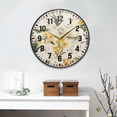 thumbnail image 2 of Yayeee Wall Clock Battery Operated 9.5" Silent Quartz Non-Ticking for Living Room Decor, White Rabbits, 2 of 8