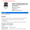 thumbnail image 2 of Ignition Coil Spark Plug Valve Cover Kit 14 Piece - Compatible with 2009 - 2014 Nissan Murano 2010 2011 2012 2013, 2 of 2