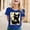 Blue, variant on Graphic Tennis Tees for Women Cat Ramen Graphic Tee for Women Funny Anime Cat Tee Featuring Playful Design Comfortable Fit Blue XXL