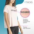 thumbnail image 4 of FITKICKS Optimist Tee Lightweight Short Sleeve Crew Neck Top T-Shirt, Pink Large (Women's), 4 of 8