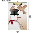 thumbnail image 3 of FMSHPON Christmas Snowman Pigeon Clipboard Hardboard Wood Nursing Clip Board and Pull for Standard A4 Letter 13x9 inches, 3 of 5