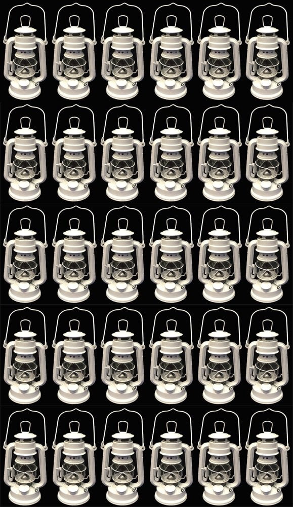 Lot of 30 - 8 Inch White Hurricane Kerosene Oil Lantern Hanging Light / Lamp