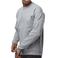 thumbnail image 4 of Hanes Perfect Sweats Crewneck Sweatshirt, Men's Long Sleeve Pullover Fleece, Light Steel, S, 4 of 5