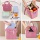 thumbnail image 4 of Bolsa de almuerzo aislada, bolsa de conveniencia simple, bolsa de almacenamiento en frío, bolso de mano para almuerzo, lonchera, mujeres y hombres, trabajo de picnic para adultos,, 4 of 5