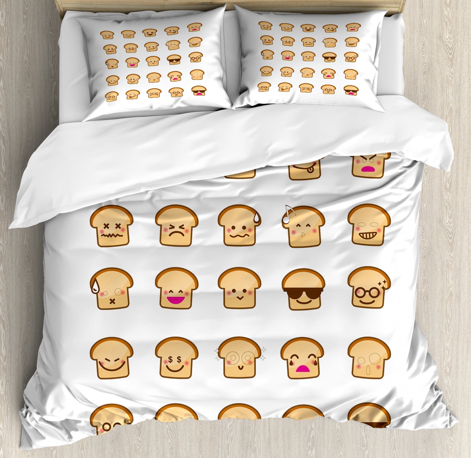 Christmas Emoji Icons 2 Sided Smiley Face Emotion Reversible Duvet Quilt Cover 