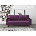 thumbnail image 3 of Uspridefurniture Hazen 2Pcs Velvet Living Room Set, Purple, 3 of 5