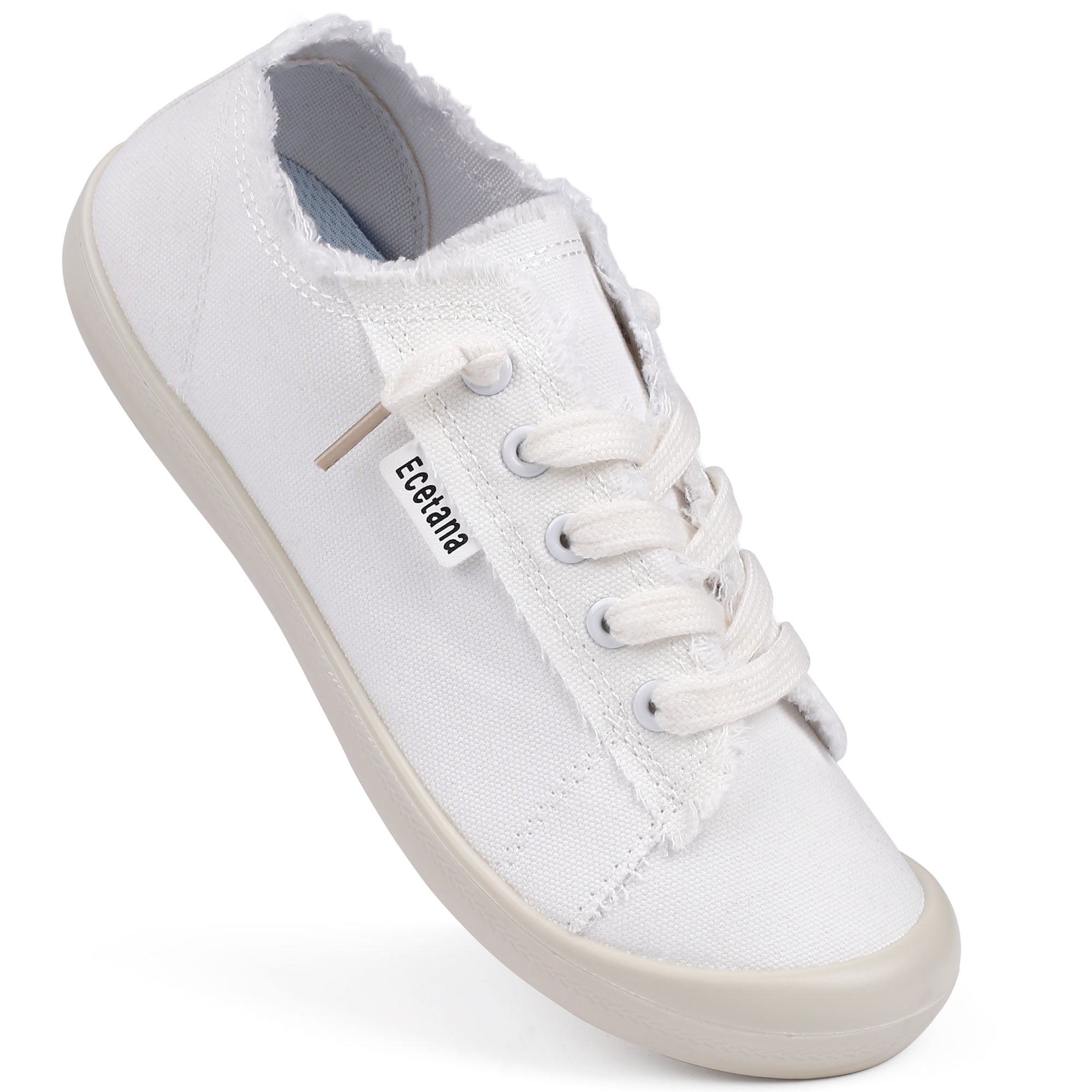 Ecetana Womens Casual Walking Sneakers Slip-on Canvas Shoes