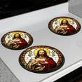 thumbnail image 7 of Electric Stove Burner Covers,4 Pcs Round Gas Burner Cover,8 and 10 Inch,Jesus Christ with sacred heart in hands, 7 of 7