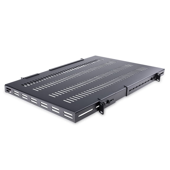 StarTech.com 1U 4-Post Adjustable Vented Server Rack Mount Shelf - 330lbs(150 kg) - 19.5 to 38in Adjustable Mounting Depth Universal Tray 19" AV/ Network Equipment Rack - 27.5in Deep