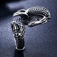 thumbnail image 4 of Anillo de Animal para hombre, anillos masculinos portátiles de acero inoxidable para Cosplay, diseño Simple, decoración de mano, joyería, Ropa, zapatos y accesorios Miscelánea Talla 7 de EE. UU. Minnieouse AP014701-01, 4 of 6