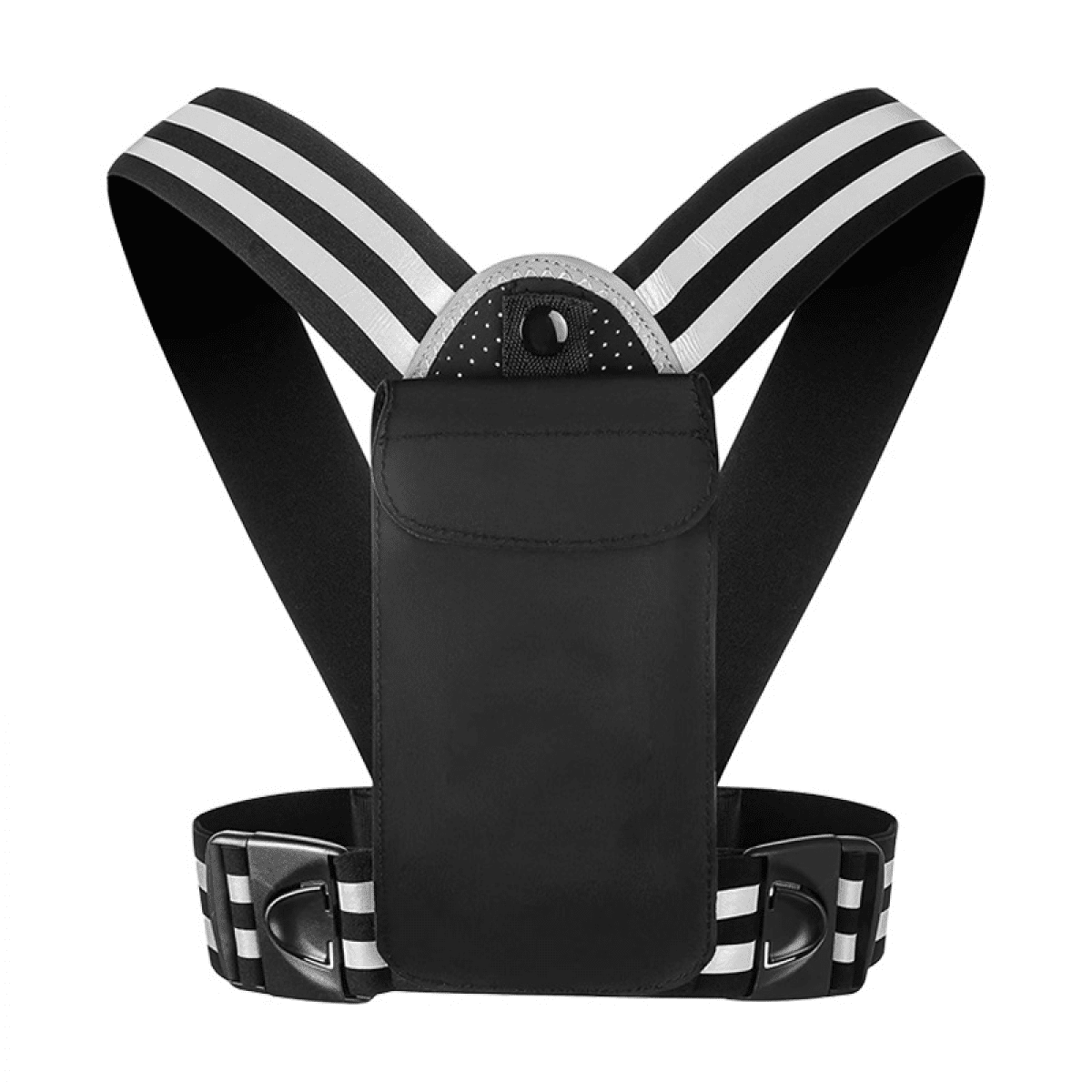 TIMPCV Reflective Running Vest Men Women Adjustable Chest Pack Phone