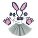 thumbnail image 2 of Diadema con orejas de disfraz de conejo animal, diadema con falda de cosplay, accesorios modernos para fiesta temática de carnaval, disfraces de año N Gris 6 piezas, 2 of 8