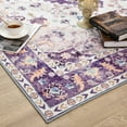 thumbnail image 4 of Softlife Ultra-Thin Chenille Vintage Area Rug Non Slip Washable Oriental Tribal Antique Carpet Home Decor Boho Style,6'x9',Purple, 4 of 8