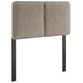 thumbnail image 2 of Lindee Boucle Fabric Twin Headboard in Oatmeal, 2 of 8