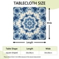 thumbnail image 2 of Indigo Tie Dye Star Square Fitted Tablecloth with Elastic Edge,Square Table Cover,Washable Elastic Table Cover for Home Kitchen Party Decor 34"x34", 2 of 6