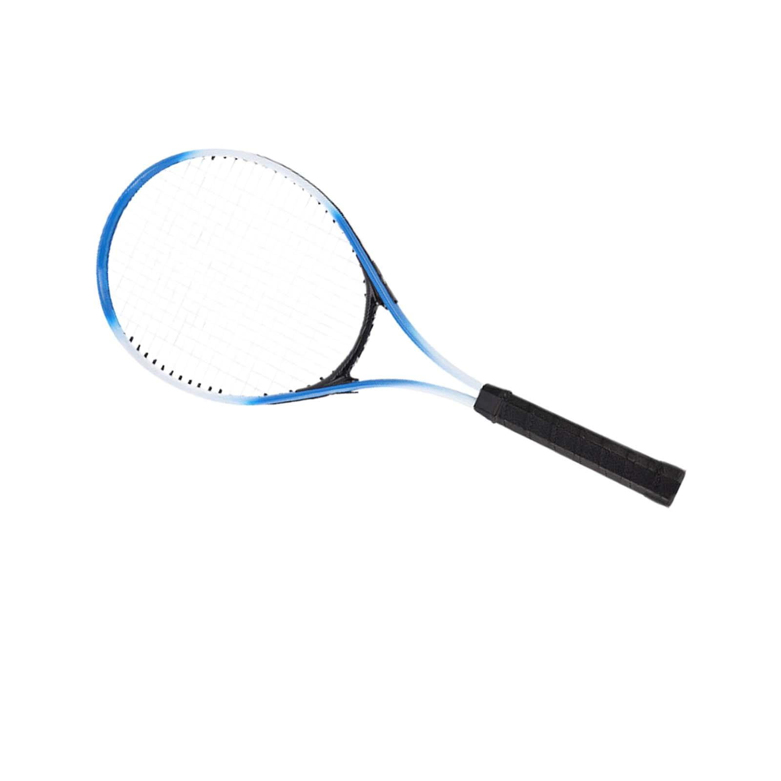 Lightweight Adults Tennis Racket Training Gear Professional Women Men Aluminum Alloy Racket Non Slip Racquet for Beginners Sports Blue