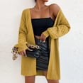 thumbnail image 4 of wdsxpo Womens Jacket Trendy Oversized Cardigan Sweaters Coat Open Front Cable Knit Lantern Long Sleeve Chunky Jackets for Women, 4 of 4