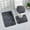 Gray, variant on 3 Piece Super Soft and Fluffy Microfiber Absorbent Solid Bathroom Rug Set with Rubber Backing Includes Non-Slip Bath Rug, Contour Mat, and Toilet Lid Cover (Yellow)