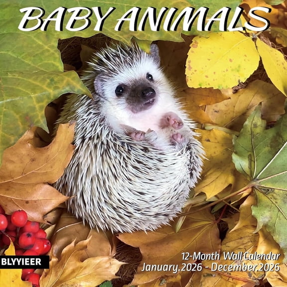 2026 Wall Calendar,Calendar 2026,Baby Animals Wall Calendar, 12" x 24" Open,Family Planner Calendar, Home & Office Organizer,Hangable