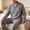 Gray, variant on Eltusu Men's Cotton Pajamas Sets 2 Pieces, Comfy Button Long Sleeve Casual Sleepwear Tops and Pants Gray Size 2XL