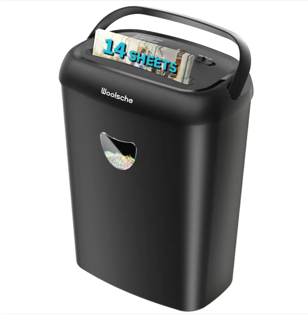 Free Shipping! Bonsaii Cross Cut Paper Shredder 10 Sheets with 5.5