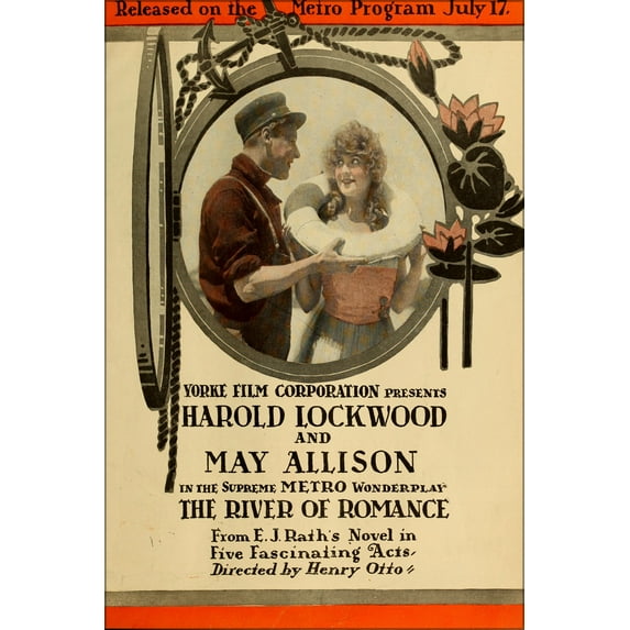 24"x36" Gallery Poster, the river of romance silent movie advertisement 1916