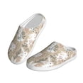 thumbnail image 2 of Daiia Retro Bunny Flower Print Women’s Fuzzy Slippers Memory Foam Lightweight House Shoes Cozy Loafer Flannel House Shoes-39/40, 2 of 7